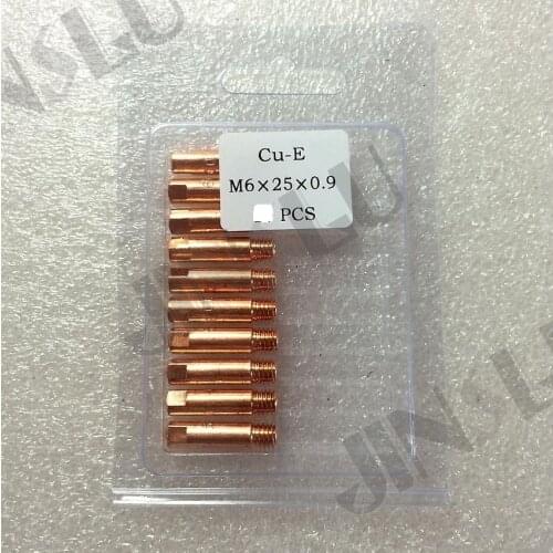 20pcs 0.9mm M6x25 Contact tip 15 AK 15AK Mig Welder MIG MAG Welding Torch Consumables Binzel BW Style MIG-160 JINSLU