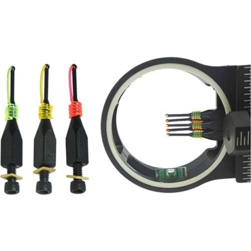 3pcs 0.029" Fiber Optics 3/16" Slotted Replacement Sights Pins For Compound Bow Sight