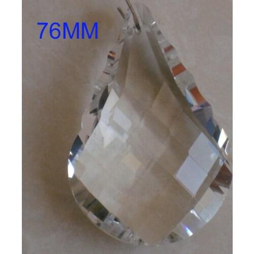 40pcs/lot 76mm crystal glass chandelier parts machine cut crystal lighting pendant hanging free shipping