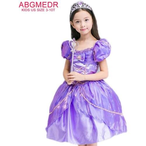 ABGMEDR Brand Kids Princess Dress Girl Rapunzel Tangled Dress Children Christmas Clothing Child Girls Party and Wedding Dresses
