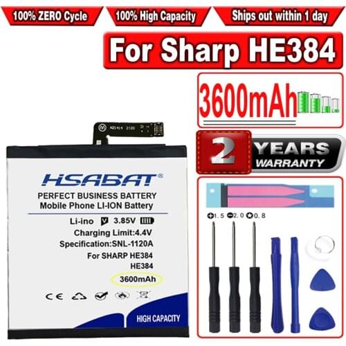 HSABAT 3600mAh HE384 Battery for Sharp HE384 384 1ICP5/64/87