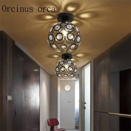 American creative home stairs hallway hallway lamp corridor porch lamp lamp crystal lamp