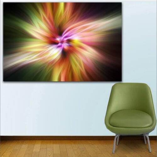 Large size Printing Oil Painting radial blur twirl colorful wall art canvas print pictures for living room and bedroom No Frames