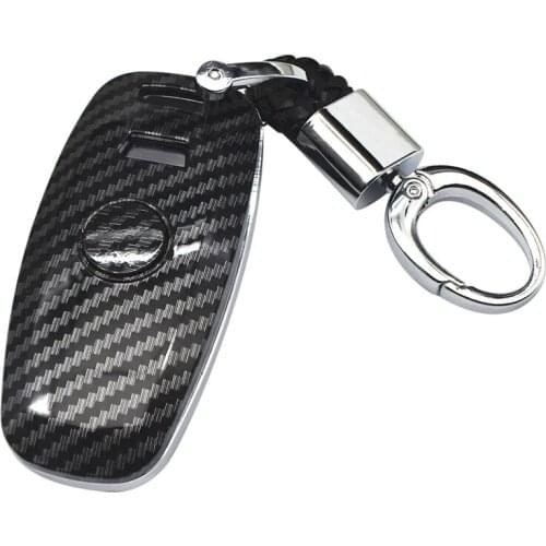 Car Smart Key Case Cover Fob for A6 C8 A7 A8 Q8 S6 S7 S8 E-Tron 2018+ Carbon Fiber Key Shell Keychain Holder Accessories