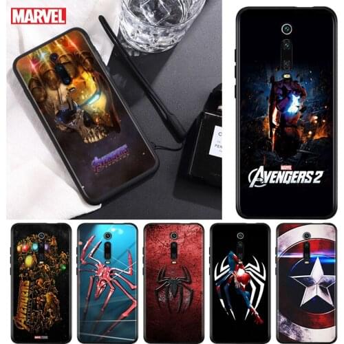 Marvel Avengers Infinity Gauntlet Logo For Xiaomi Redmi 9T 9I 9AT 9A 9C 9 8A 8 7A 7 6A 6 5A 5 4X PRO Prime Plus Black Phone Case