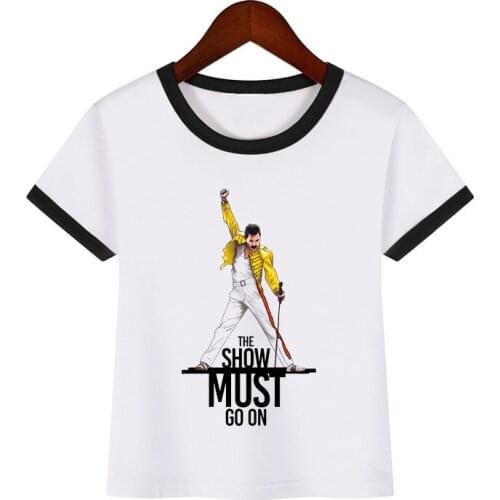 Kids Rock Band Queen Freddie Mercury Print T Shirt Baby Boys and Girls tops Funny Clothes Children Summer T-shirt