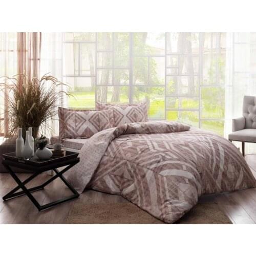Crown Double Satin Duvet cover set Avril Coffee