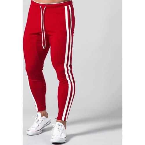 Joggers Men Striped Sweatpants Casual Long Pants Men Fitness Running Workout Track Trousers
