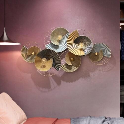 Chinese Wrought Iron Round Wall Hanging Porch Store Hotel Wall Mural Decoration Home Livingroom Corridor Wall Sticker Ornaments