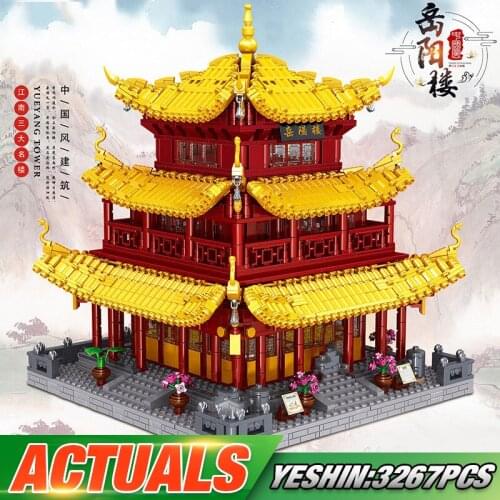 Yeshin 0932 Chinese Architecture Building Toys The Yue Yang Tower Set Assembly Model Building Blocks Bricks Kids Christmas Gifts