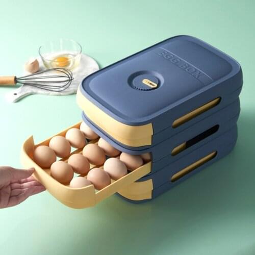Storage Containers Drawer Organizer Boxe Box With Lid Storage Egg Refrigerator Kitchen Organizer Drawer Egg Tray