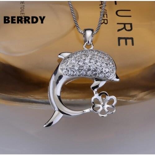 HOT Fashion Popular European Dolphin Style Pearl Pendant Mountings, Pendant Findings, Pendant Settings Jewelry Parts Fittings
