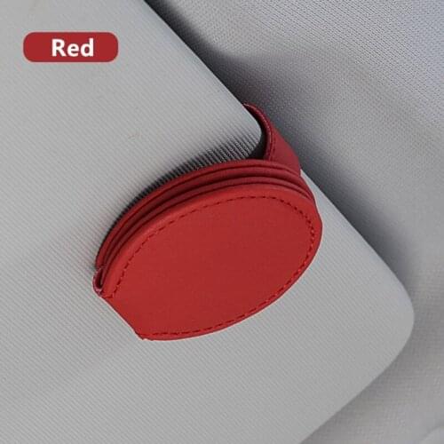 Multifunctional Glasses Holders for Car Sun Visor Clip Glasses Clip Car Clip Creative PU Leather Storage Bill Holder G5AD