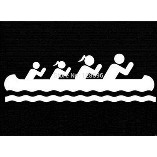 HotMeiNi CANOE FAMILY DECAL STICKER for CAR TRUCK SUV VAN TRAILER BOAT KAYAK PADDLE CAMP