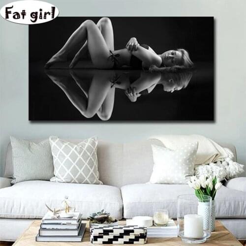 NEW! 5D Diamond Painting Modern Naked girl decor Handmade rhinestone crafts embroidery cross stitch Square/Round diy Mosaic home