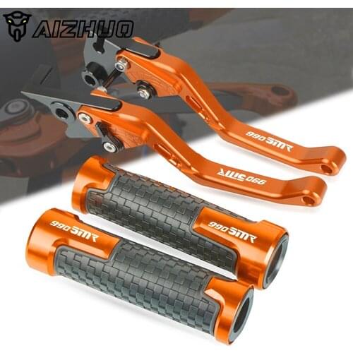 Motorcycle FOR 990SMR 990 SMR 2009-2013 2012 CNC Aluminum Brake Clutch Levers Handlebar Grip Handle Hand Grips Accessories