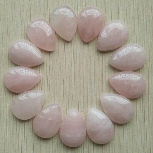 Wholesale 20pcs/lot 25x18mm pink natural stone drop shape CAB CABOCHON beads for jewelry accessories making Free shipping
