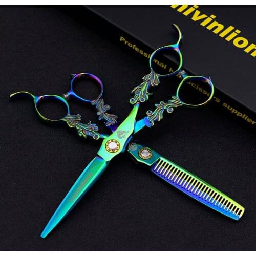 6" Promotion Gift Professional Hair Scissors Hair Cutting Salon Tools Thinning Shears Kit Japan Barber Haircut Scissors Supplies