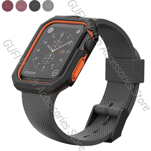 Silicone Strap For Apple Watch Band 44 42 40mm 38mm For iWatch Series 6 SE 5 4 3 2 For UAG Sport Watchband Lady Women Bracelet