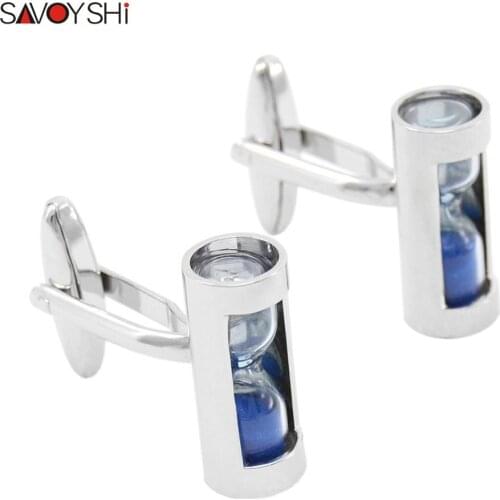 SAVOYSHI Trendy hourglass cufflinks for wild mens shirt cuff links jewelry Simple lawyer cufflinks buttons gifts wholesale