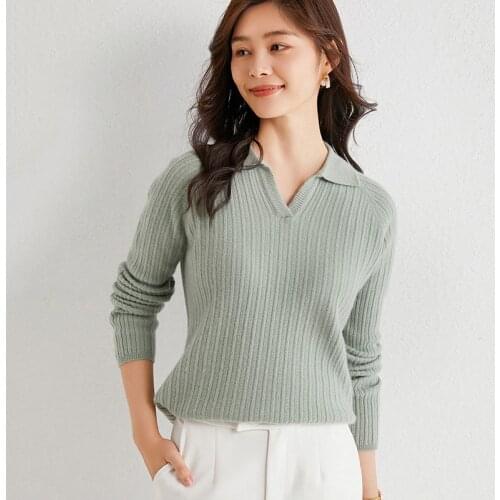 Adishree woman winter 100% Cashmere sweater and autumn knitted Pullovers High Quality Warm Female thickening Turn-down Collar