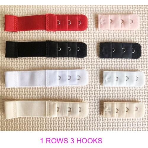Ladies 1 Rows 3 Hooks Bra Extender Nylon Clasp Extension Elastic On Strap Soft Bra Band Extenders Intimates Accessories 2021