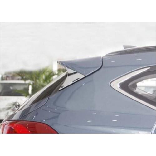 For Hyundai Tucson 15-18 Vertical Rear Side Window Spoiler Air Splitter Trunk Protector Strip Chrome Rear Trunk Lid Cover Trim