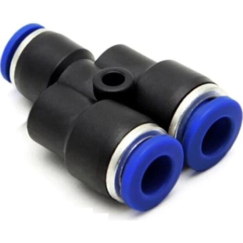 Air Pneumatic Fitting PY Tube OD 4mm 6mm 8mm 10mm 12mm 16mm Y Type 3Way Port Water Hose Gas Pipe Plastic Push In Quick Connector