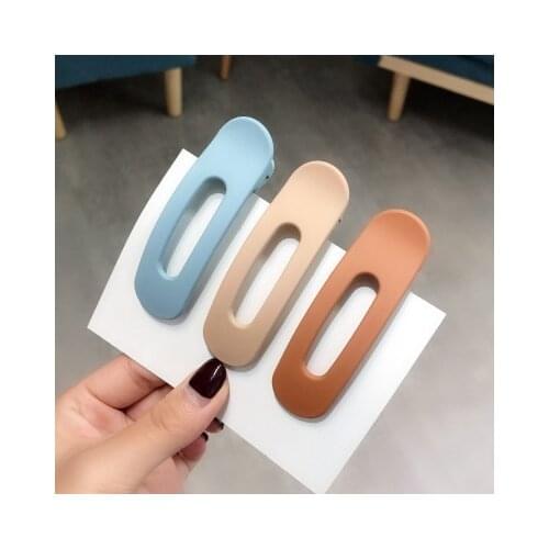 Women Fashion Solid Color Side Clips Girl Back Head Hair Clips