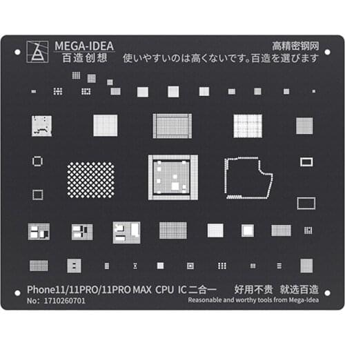 1 Pc BGA Reballing Stencil Ball Soldering Net Plate for iPhone X XS MAX XR 11 Pro Max 6 6s 7 8P Mobile Phone Logic Board Repair