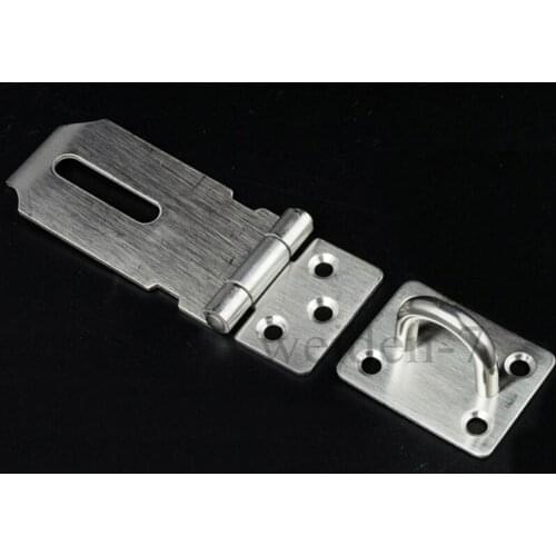 Stainless Steel Hasp Staple Safety Door Bolt Latches For Padlock 1pc 84x43mm