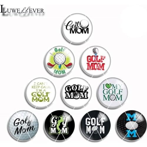 10mm 12mm 14mm 16mm 20mm 25mm 450 10pcs/lot Golf Mix Round Glass Cabochon Jewelry Finding 18mm Snap Button Charm Bracelet