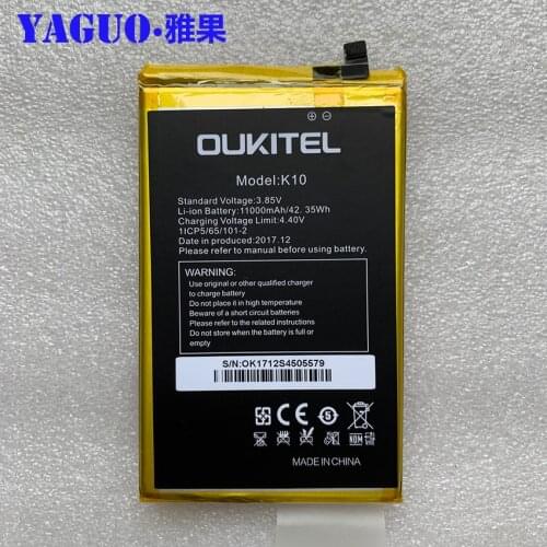 100% Original Full 11000mAh Battery Replacement High Quality Large Capacity Back Up Bateria For Oukitel K10 Smart Phone