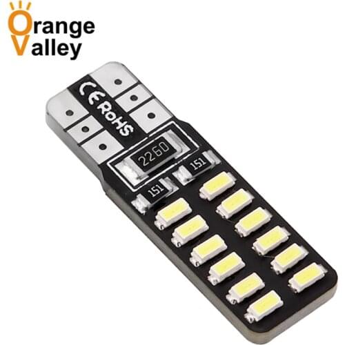 100Pcs T10 LED W5W 194 168 Car Interior Clearance light 3014 24 LED Reading Light lisence Plate Side Wedge Light DC 12V