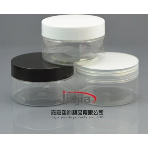 120ml Empty Container for Styling Gel Hair Wax 120g Cream Jar PET Packaging Clear Jar with clear/white/black lid,thick base