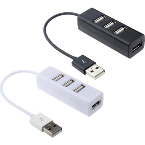 4-Port USB 2.0 Ultra Slim Data Hub Splitter for USB Expansion with 10cm Cable compatible with USB 1.1