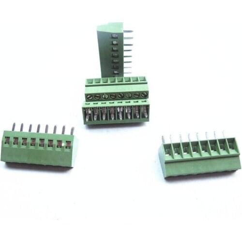 5pcs 8Poles/8Pin 2.54mm/0.1" PCB Universal Screw Terminal Block Connector