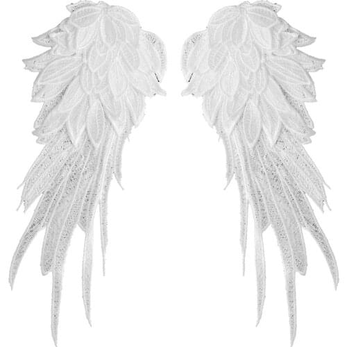 Clothing Appliques Sew On Patch Fabric Angel Wings Applique DIY Apparel Sewing Patches Badges Wedding Party Clothes Decor Crafts