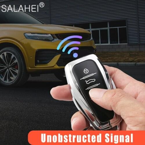 Car Tpu Remote Smart Key Case Cover Key Chian For Geely Atlas Boyue NL3 EX7 PRO EmgrarandX7 SUV GT GC9 Borui Coolray 2019-2020