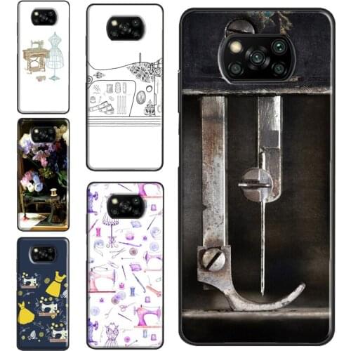 Sewing Machine For POCO F3 F2 F1 M3 X3 Pro Phone Case For Xiaomi Mi 11 Pro Ultra 9T 10T Mi Note 10 Lite
