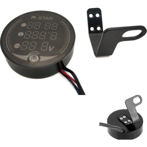For BMW K1300S/R/GT K1600GT/GTL R1250GS R1200R Motorcycle Voltmeter Time Temperature LED 3-in-1 LED Digital Voltage Meter