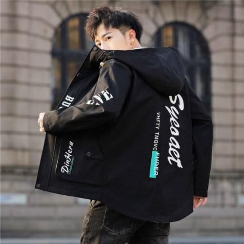 2021 New Spring/Autumn Mens Hoodie Jacket Fashion Casual Streetwear Zipper Coat Clothes Male Outwear Windbreaker Oversize M-3XL