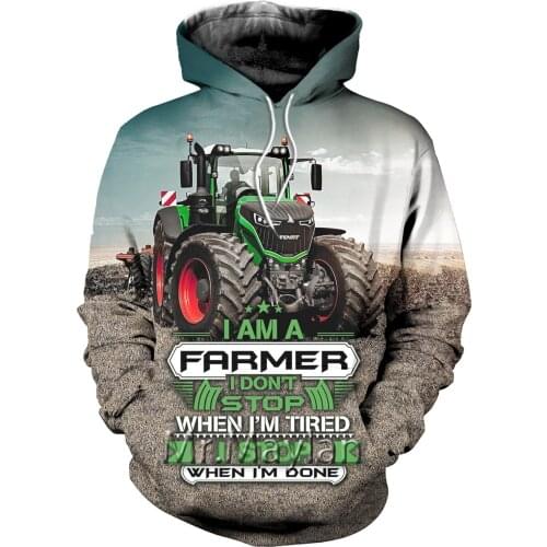Tractor Farm 3D Printed Jacket Men/Women Casual Streetwear Sweatshirts Unisex Autumn Coat Boys Clothes Harajuku Tops 5XL WT-93