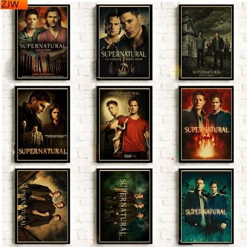 5D Diamond Painting Pictures By Rhinestones Mosaic Supernatural Poster Jensen Ackles Vintage Poster Kit Diamond Embroidery