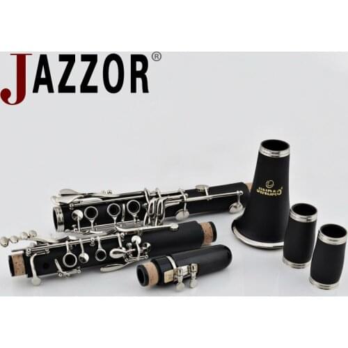 New JAZZOR JBCL-530 Student Clarinet 17 key Professional clarinete B Flat Nickel plated Clarinet reeds case woodwind instruments
