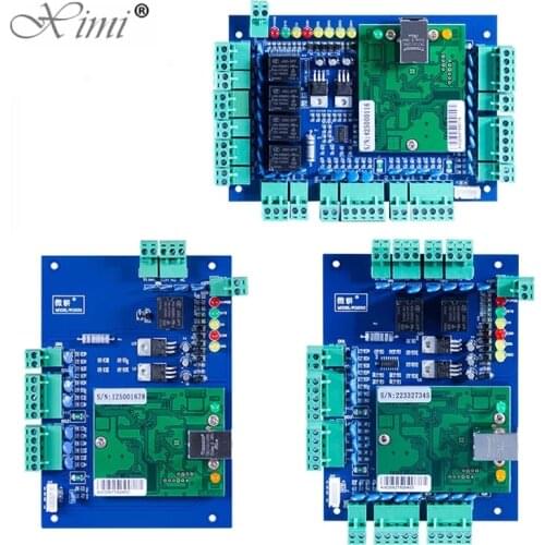 L04 Four Doors Access Control Panel TCP/IP 4 Doors Card Access Control Board And 12V5A Power Supply Box With Battery Function