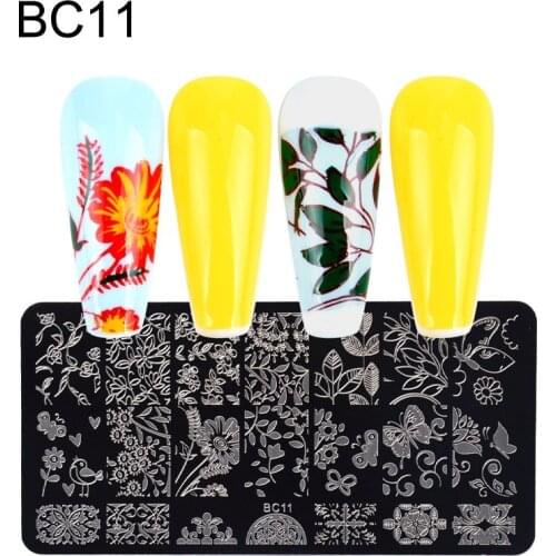 Lace Flowers Nail Stamping Plates Mandala Geometric Nail Art Stamp Templates Polish Printing Stencils Manicure Tools