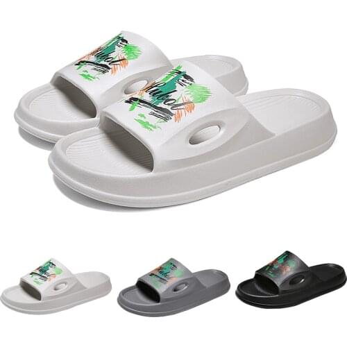 Slippers Bathroom Slippers Women Thick Non-slip Home Interior Anti-slip Open-toe Slides Men Ladys Heighten Soft Shoes Flip Flops