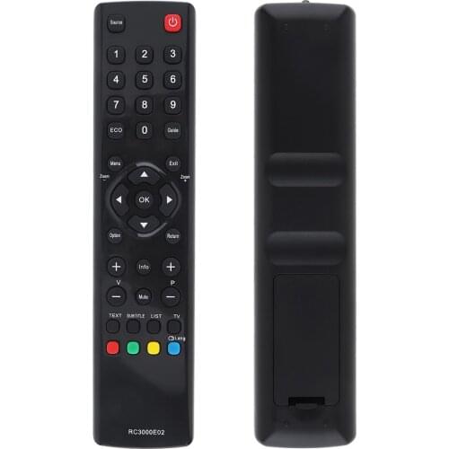 Universal Black ABS 433MHz Replacement IR TV Remote Control with 10M Long Transmission Distance Fit for TCL RC3000E02 TV