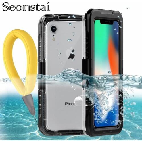 Waterproof Phone Case for iPhone XR XS Max Swimming Diving Underwater Cover for iPhoneX 6 6s 7 8 Plus Shockproof Snowproof Coque